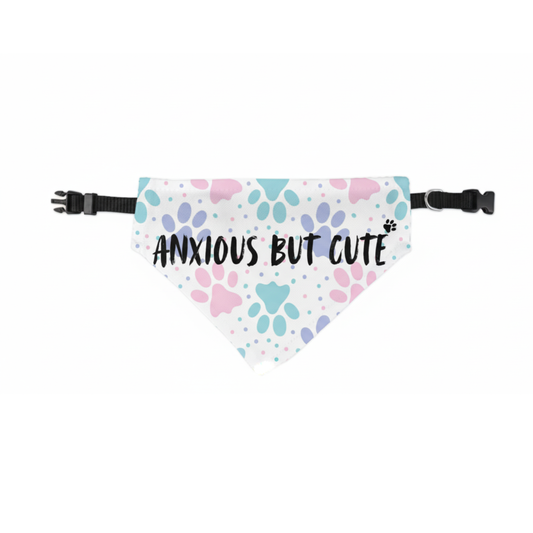 Pawfensive ANXIOUS BUT CUTE Collared Pet Bandana